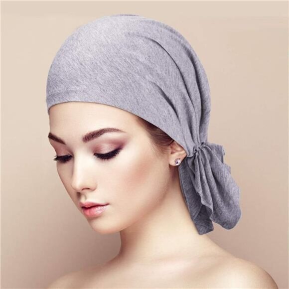 6 Pieces Head Scarf for Women Slip on Pretied Head Scarves Cancer Headwear - Picture 5 of 7